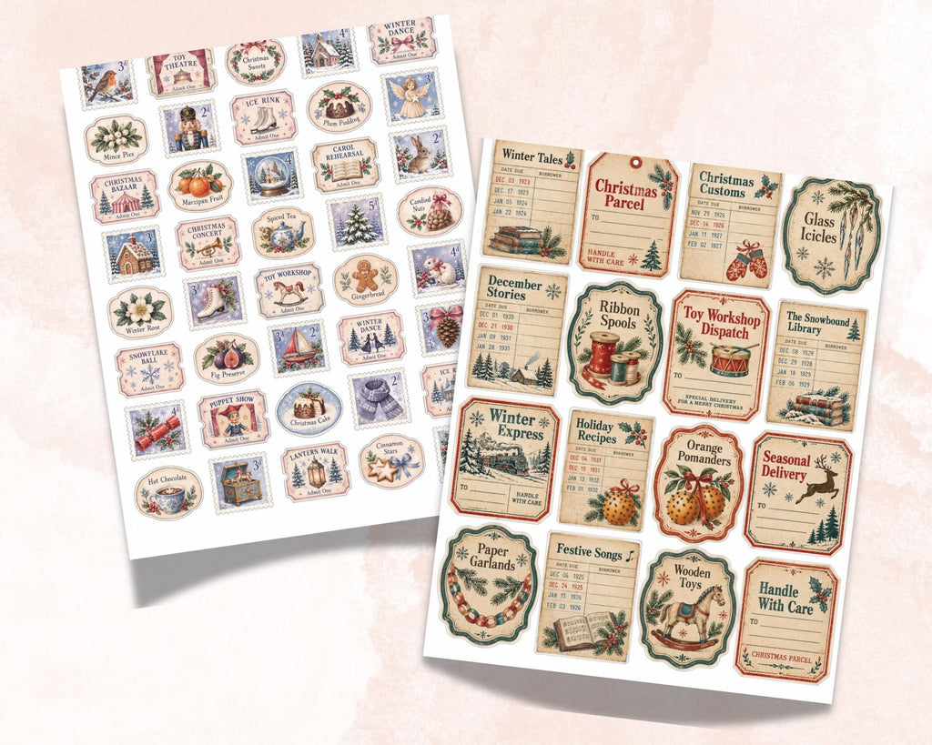 Christmas Ephemera Pack – 161 Printable Vintage Holiday Pieces for Junk Journal