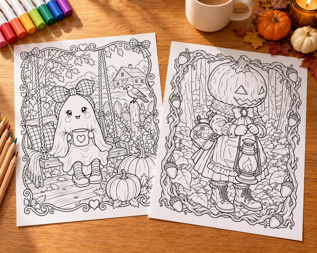 Spooky Ghost Coloring Pages 3