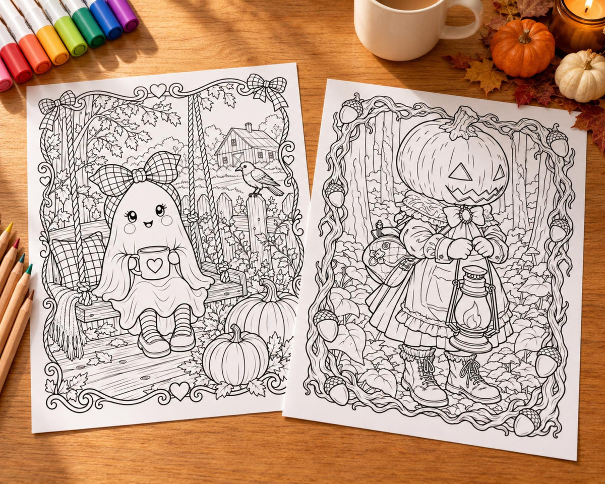 Spooky Ghost Coloring Pages 3