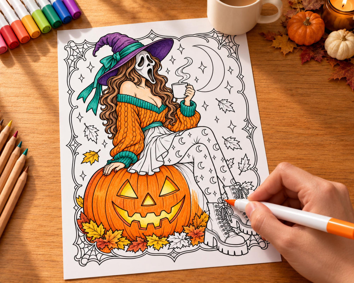 Spooky Ghost Coloring Pages 2