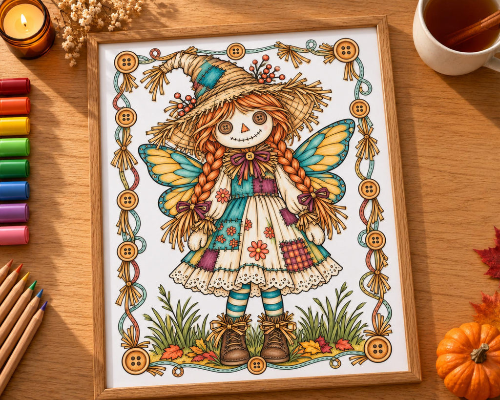 Autumn Girls Coloring Pages 5