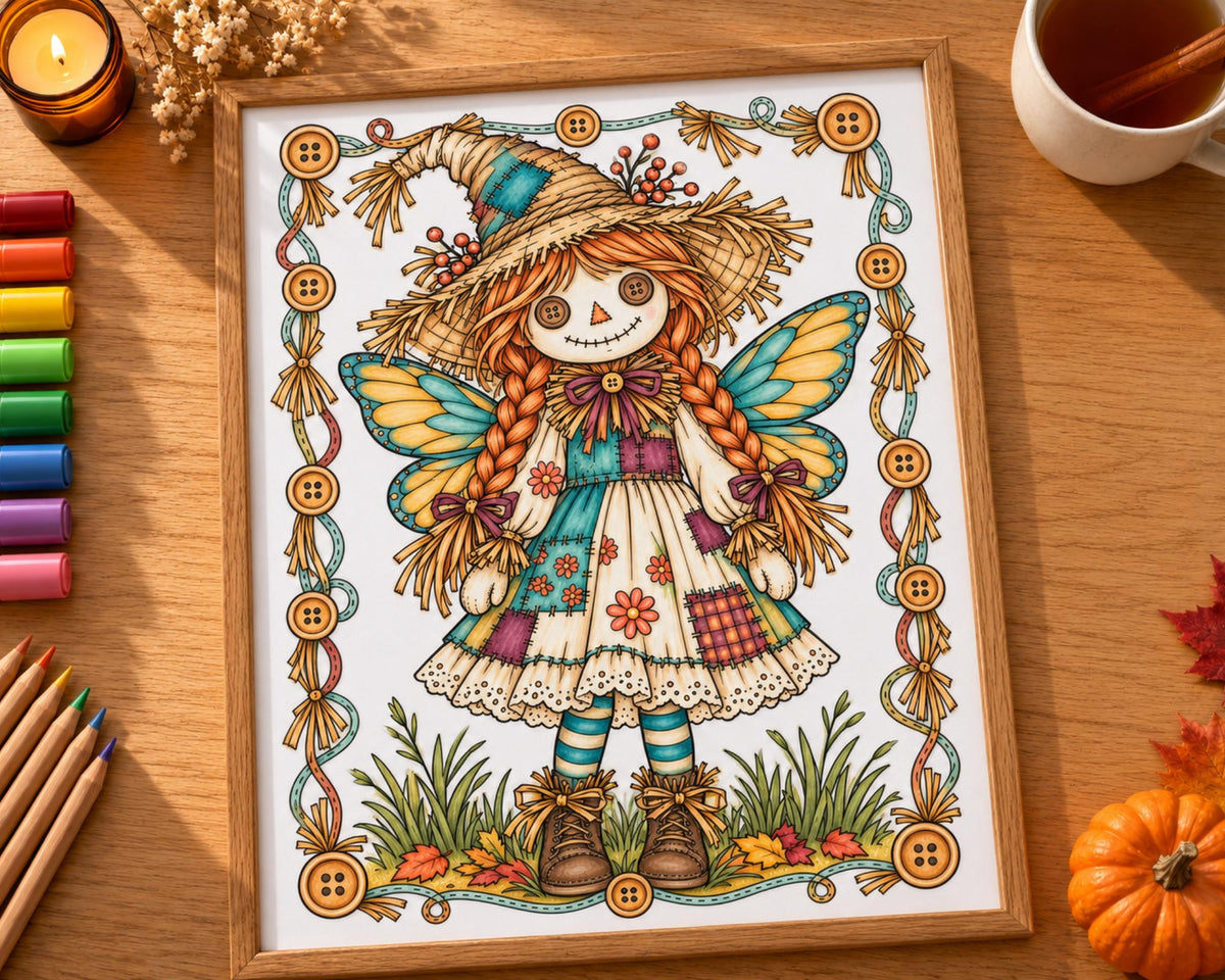 Autumn Girls Coloring Pages 5