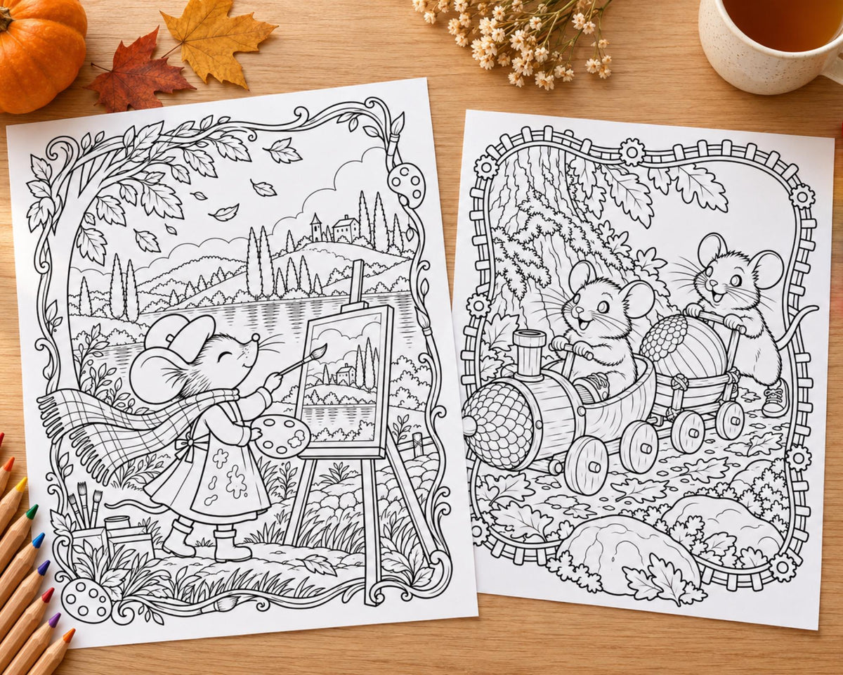 Woodland Animals Coloring Pages 2