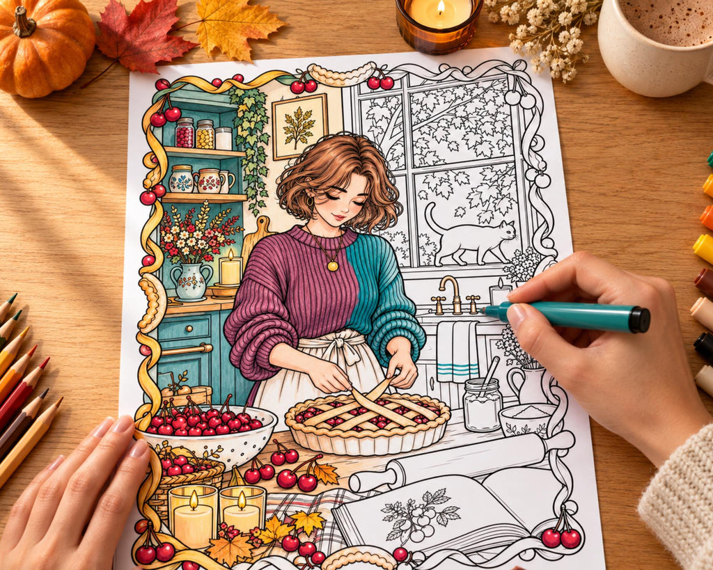 Hygge Coloring Pages 2