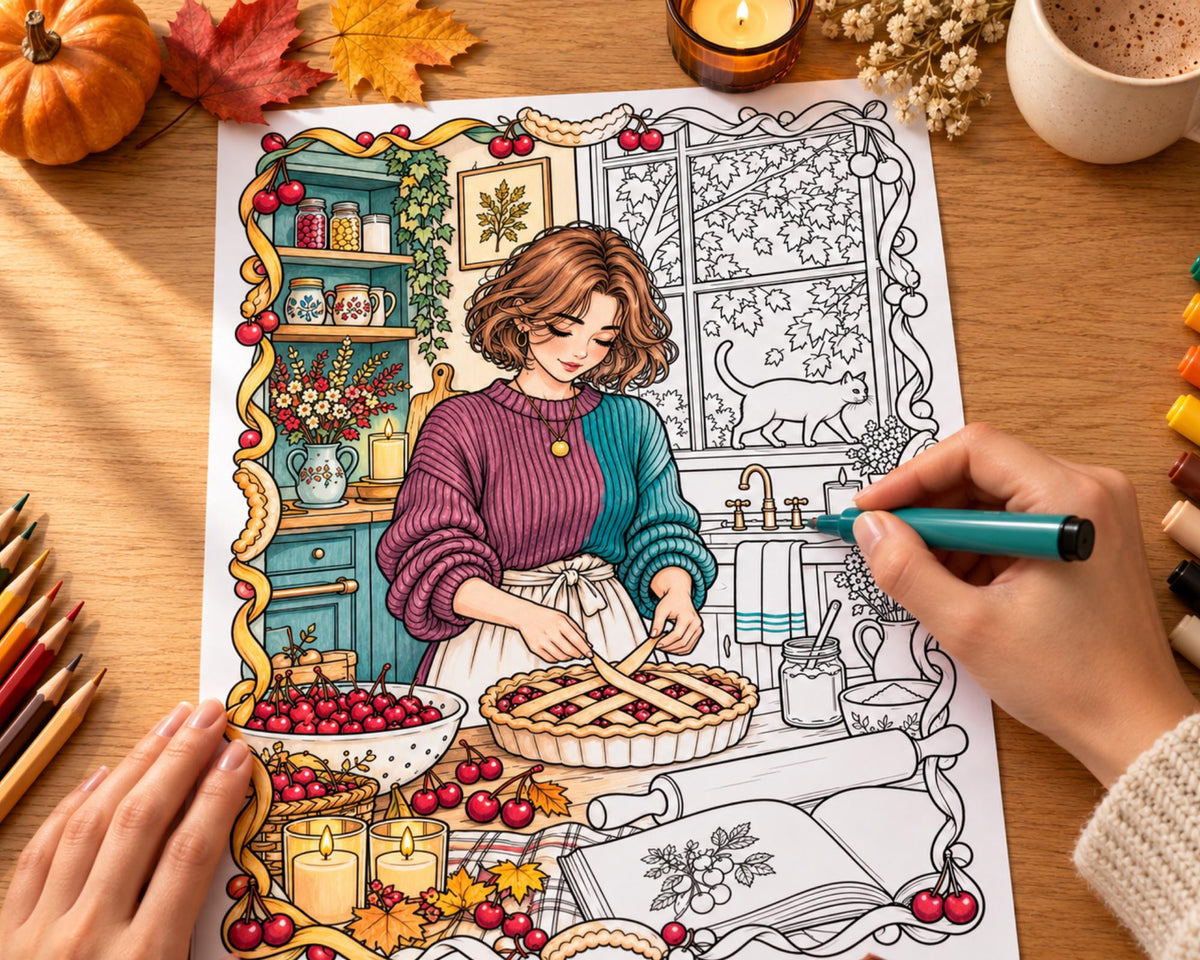 Hygge Coloring Pages 2