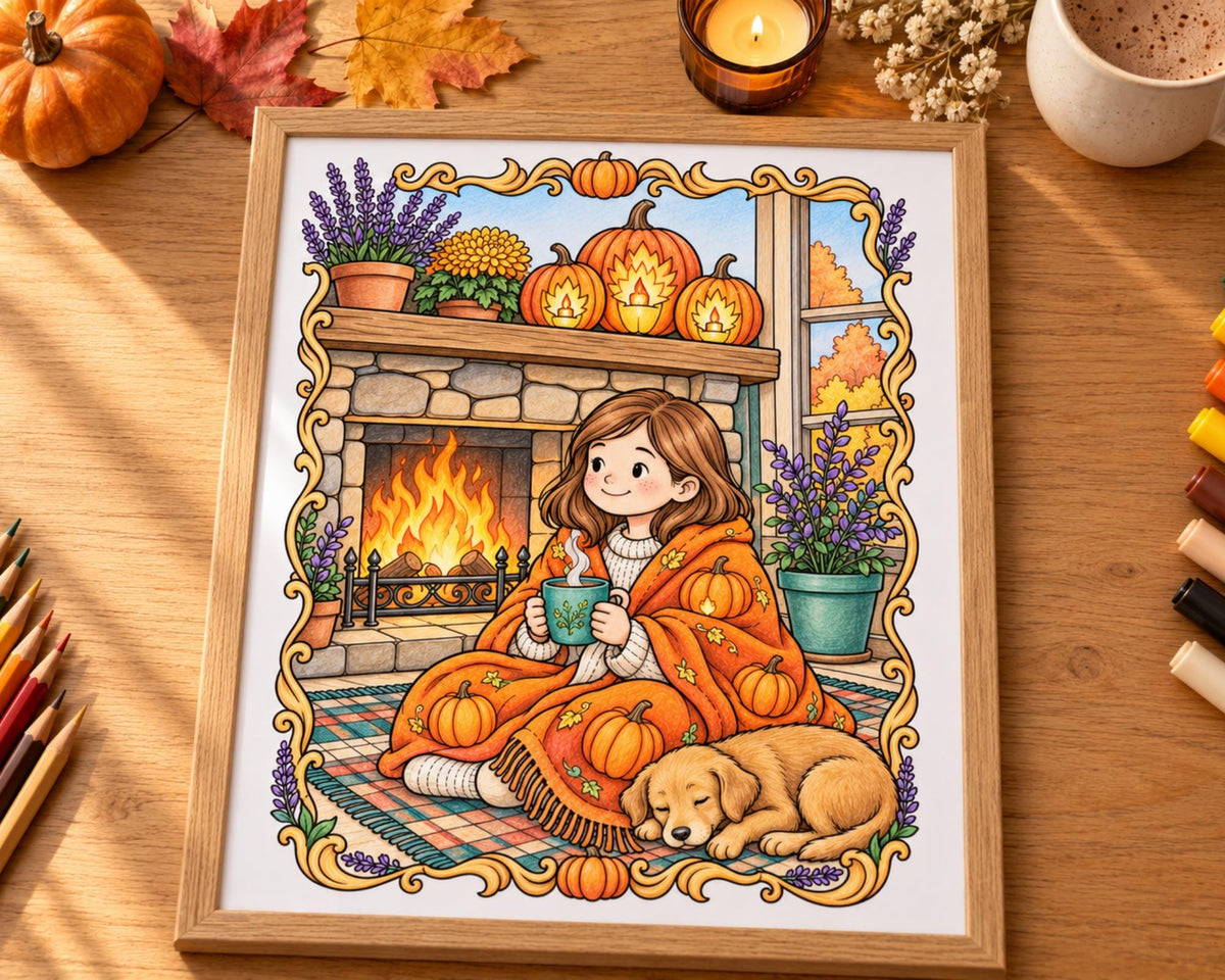 Hygge Coloring Pages 5