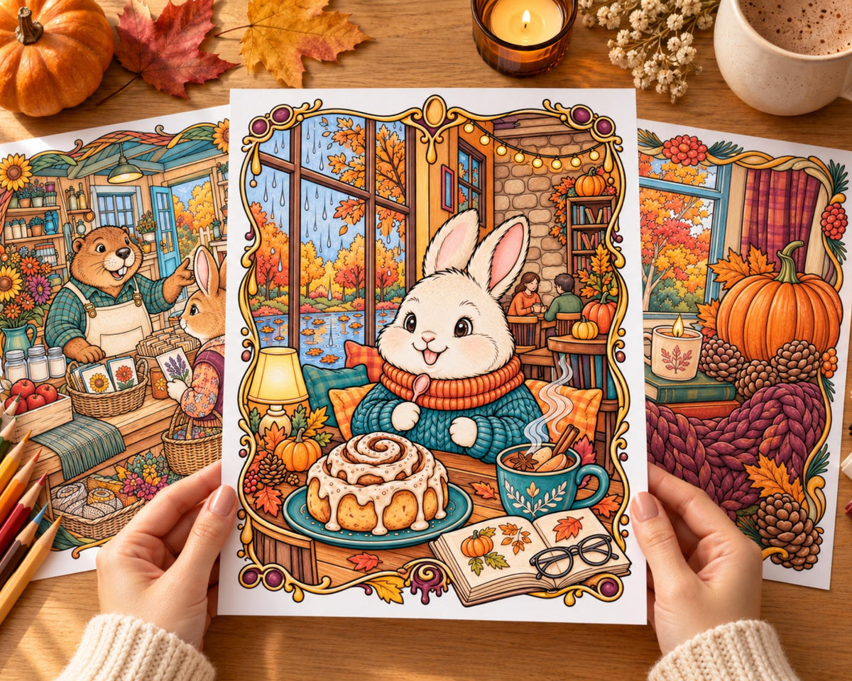 Hygge Coloring Pages 4