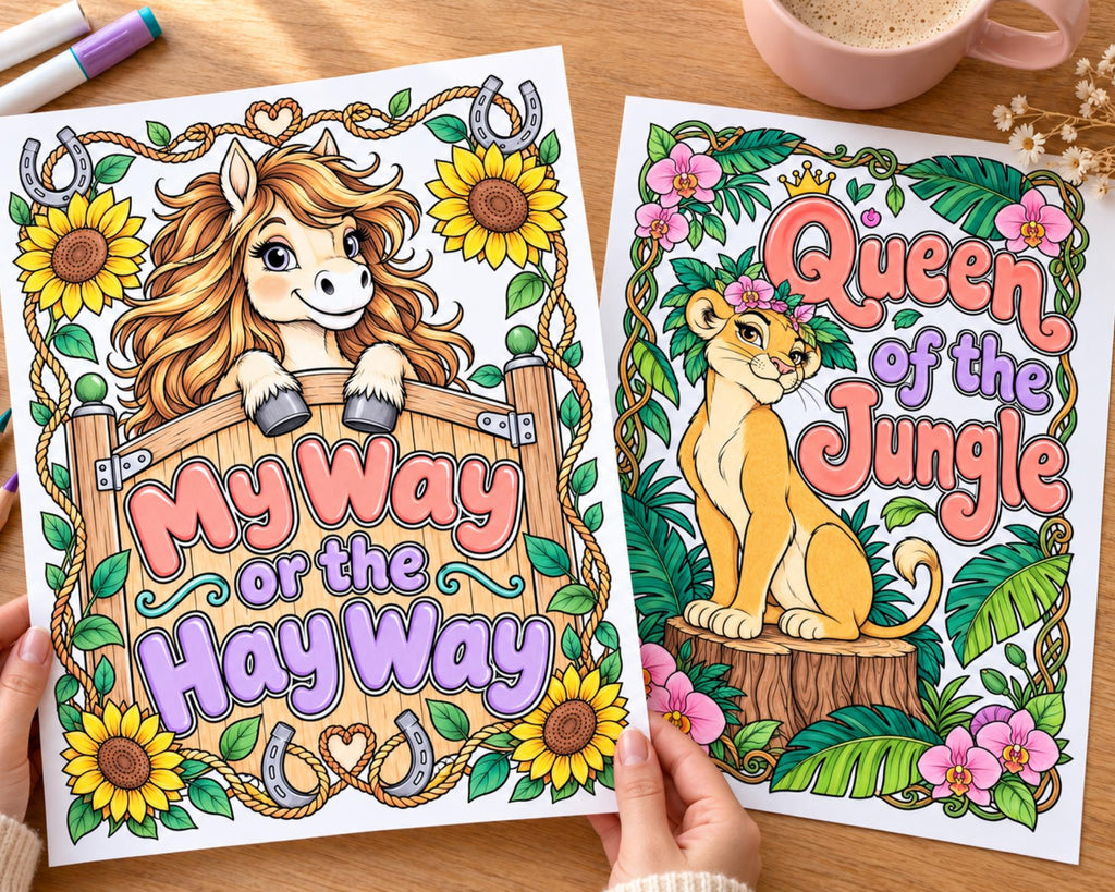 Sassy Animals Coloring Pages 2