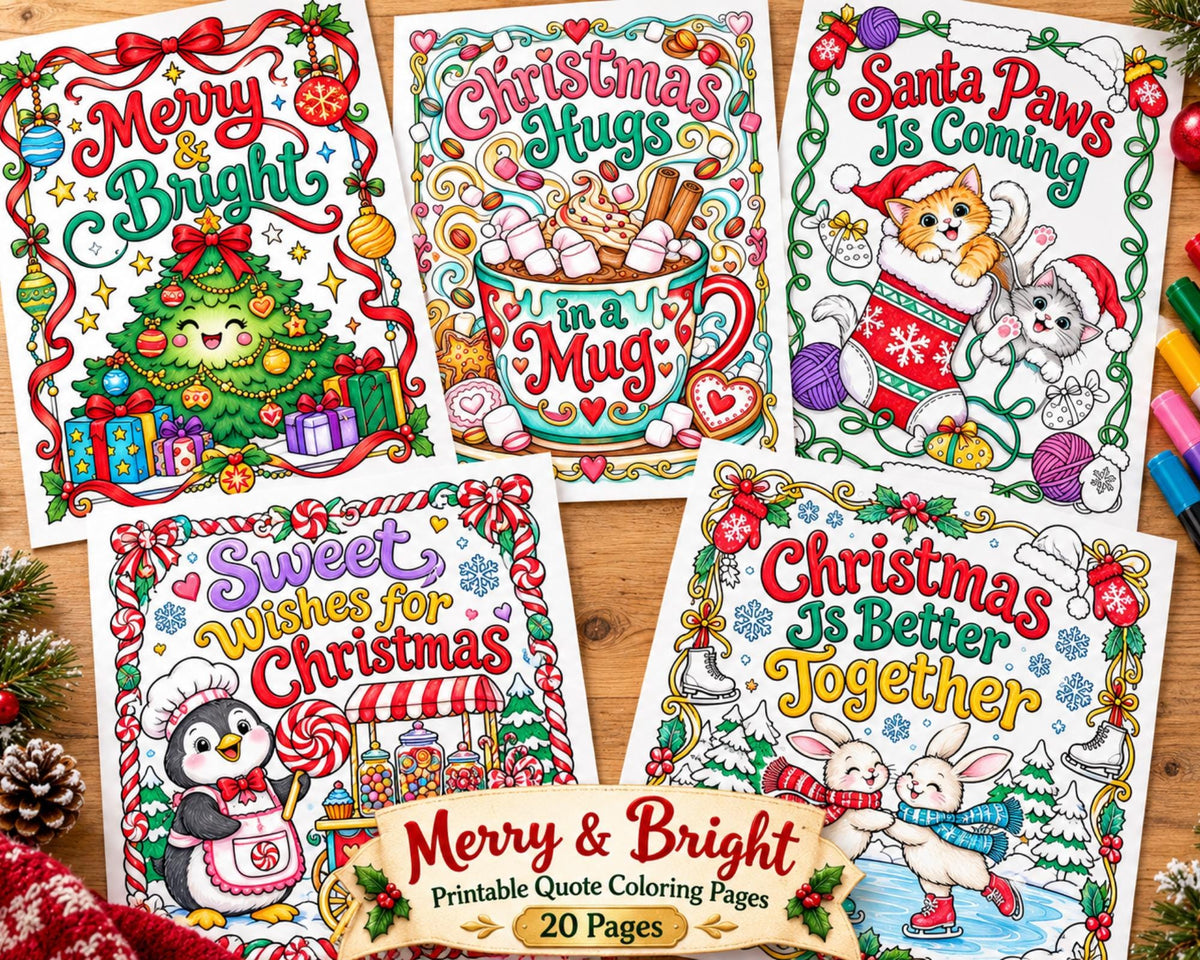 Christmas Quote Coloring Pages