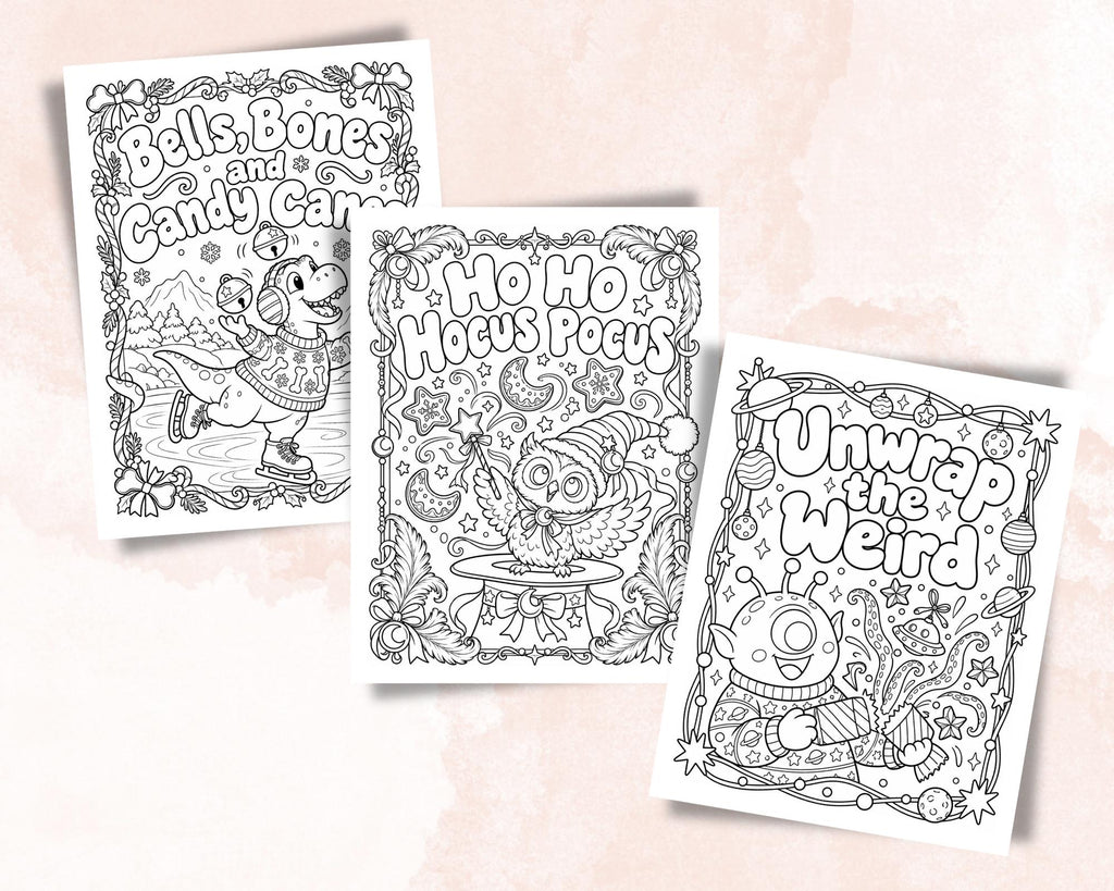 Spooky Christmas Coloring Pages 7