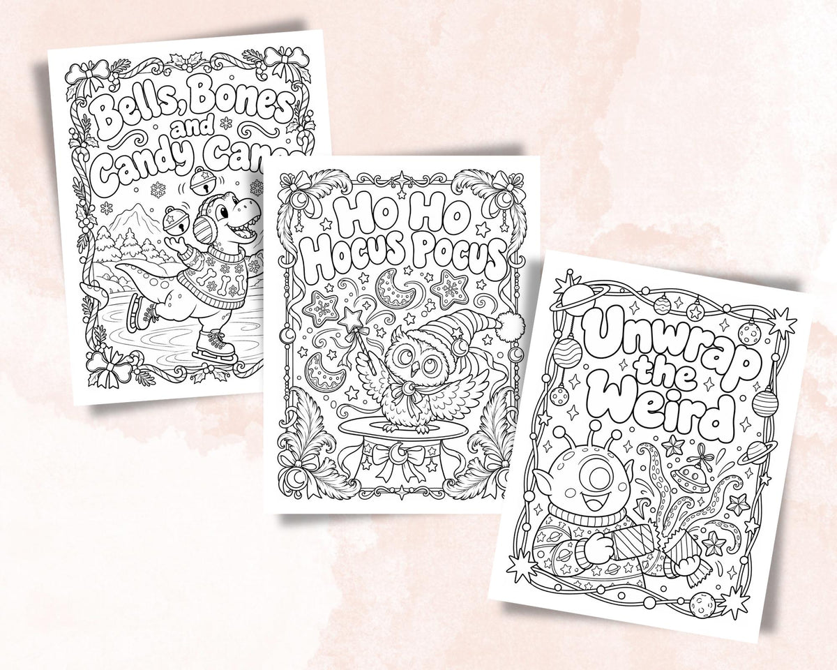 Spooky Christmas Coloring Pages 7