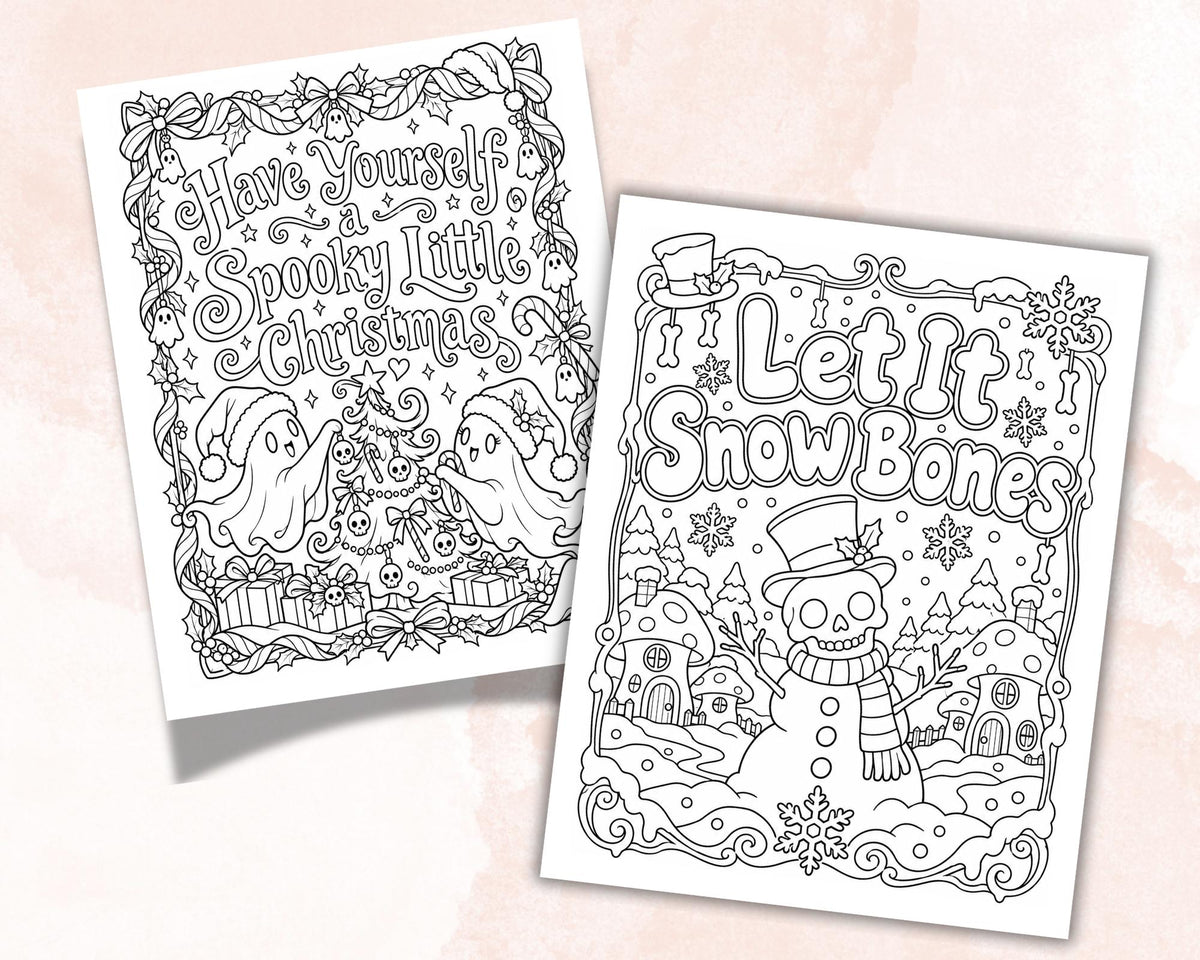 Spooky Christmas Coloring Pages 8