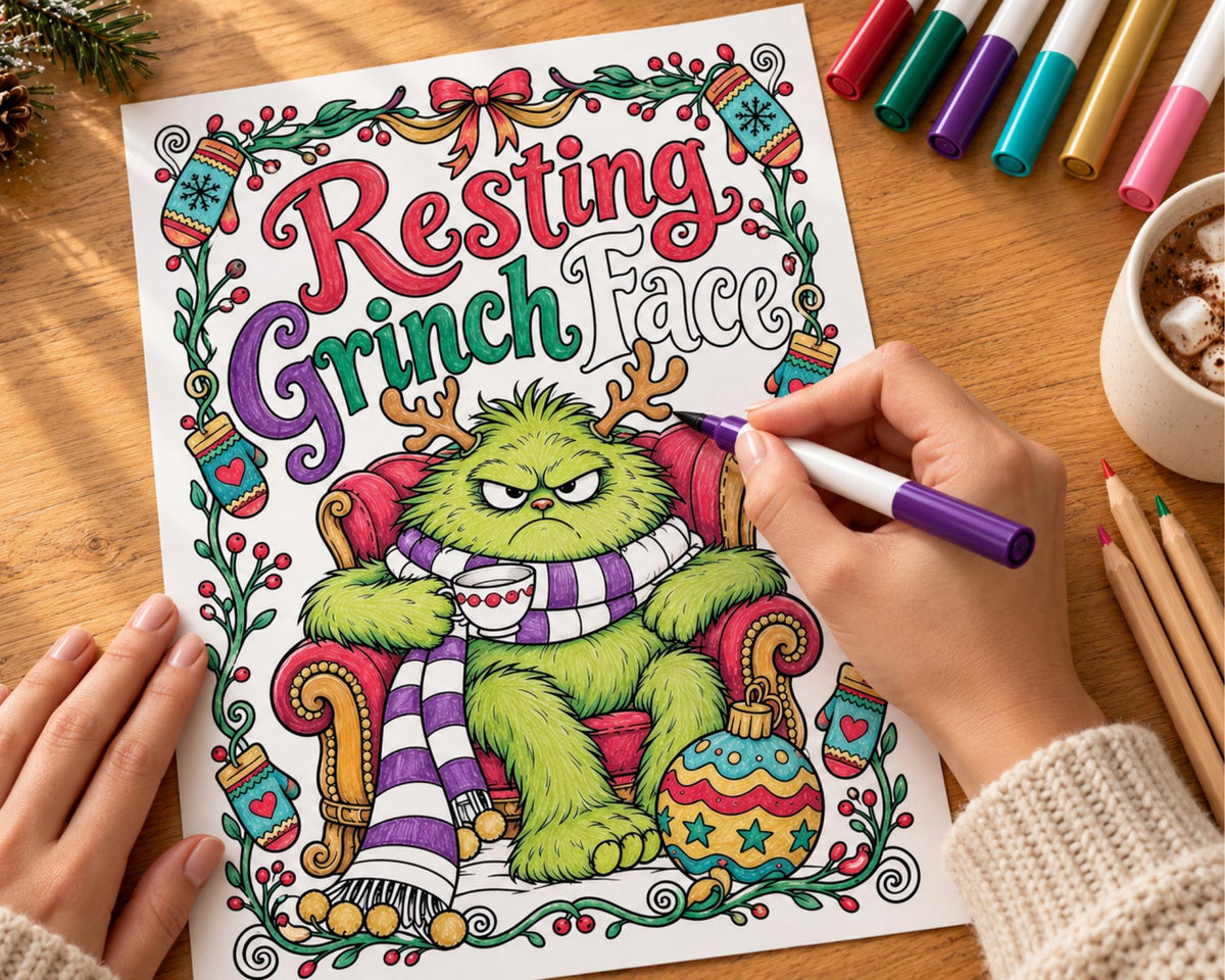 Spooky Christmas Coloring Pages 3