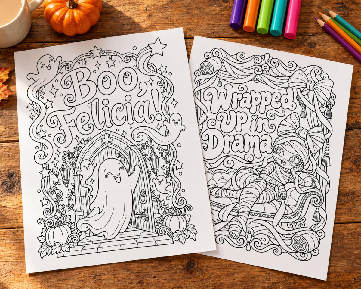Sassy Halloween Coloring Pages 4