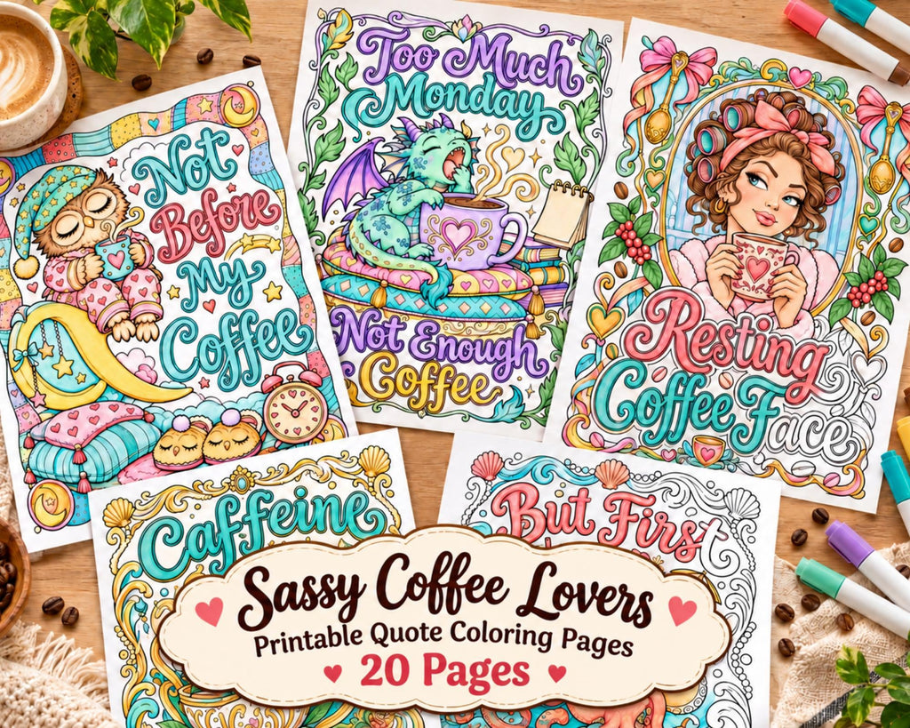 Coffee Coloring Pages