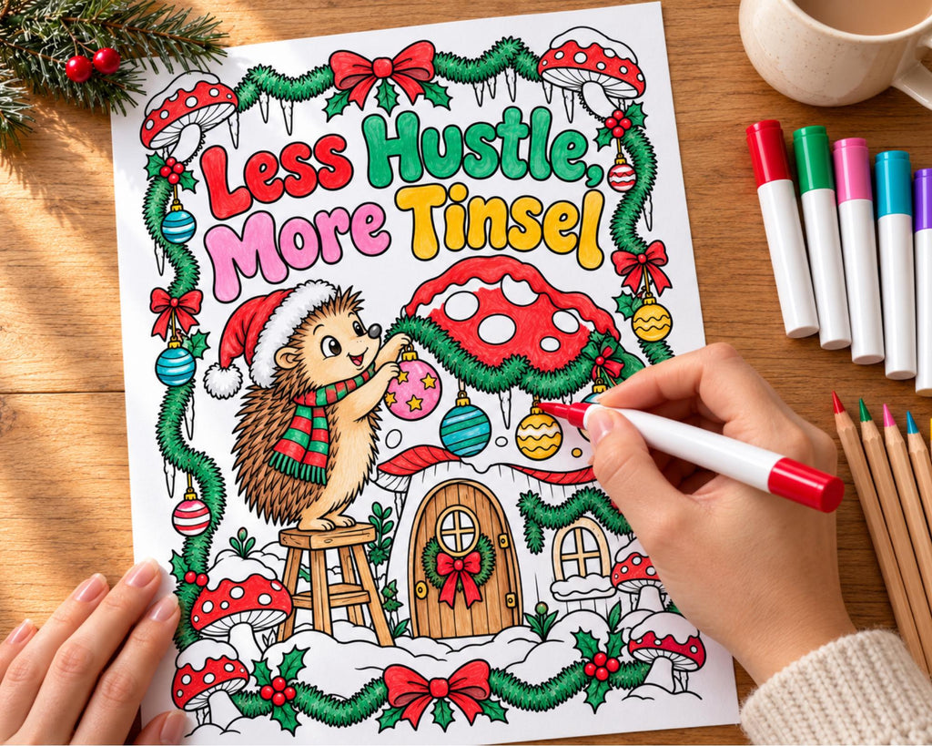 Sassy Christmas Coloring Pages Set 1 4
