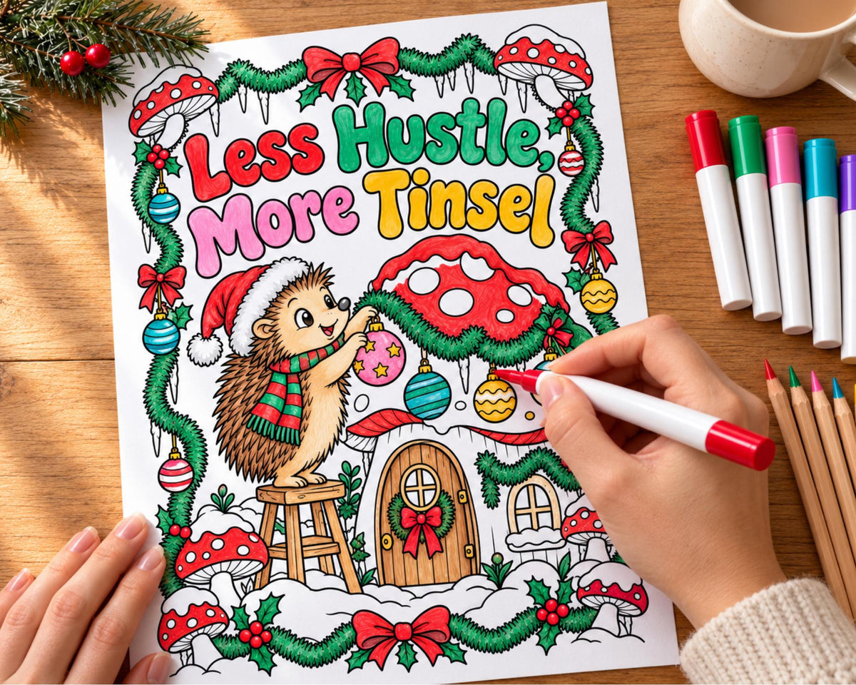 Sassy Christmas Coloring Pages Set 1 4