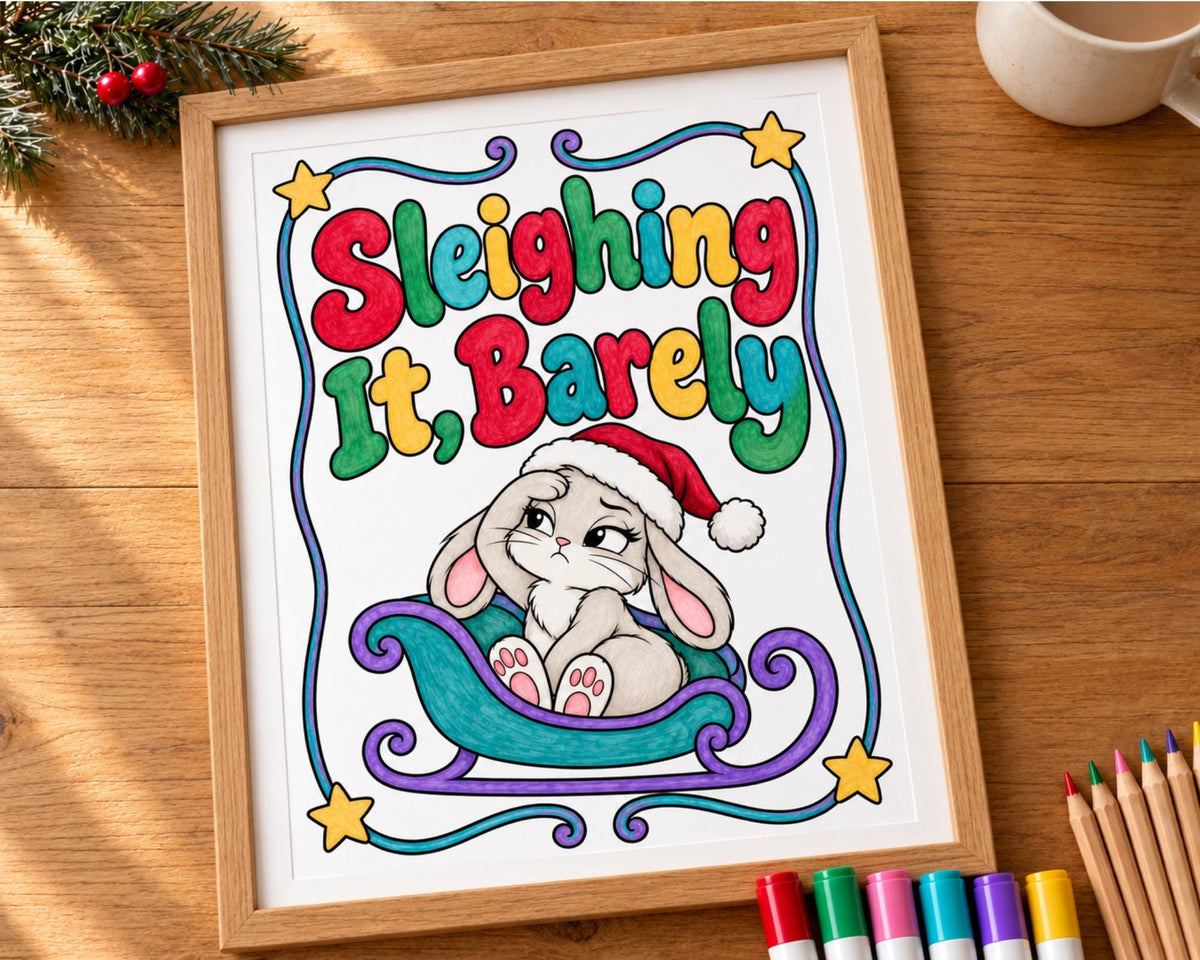 Sassy Christmas Coloring Pages Set 1 5