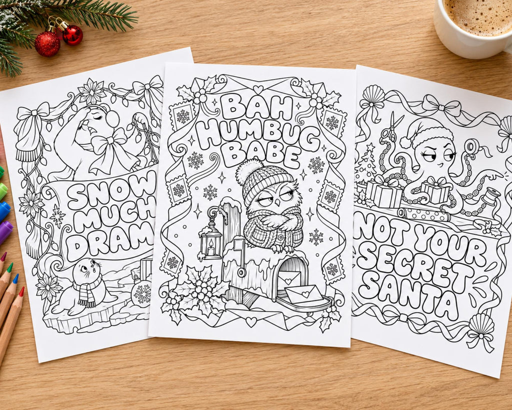 Funny Christmas Coloring Pages 3