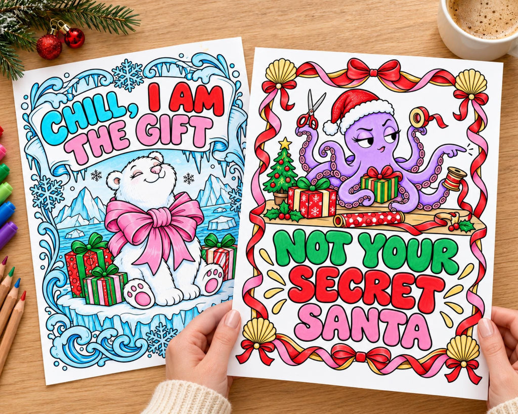 Funny Christmas Coloring Pages 2