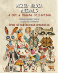 Mixed Media Animals Cut & Collage Book