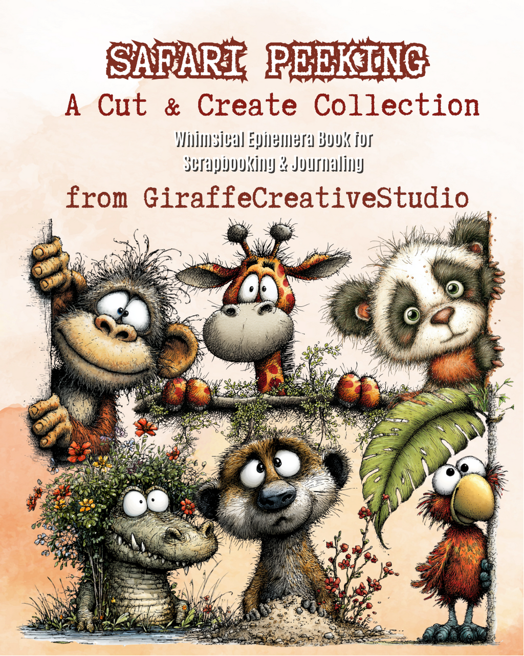 Safari Peeking Cut & Collage Book