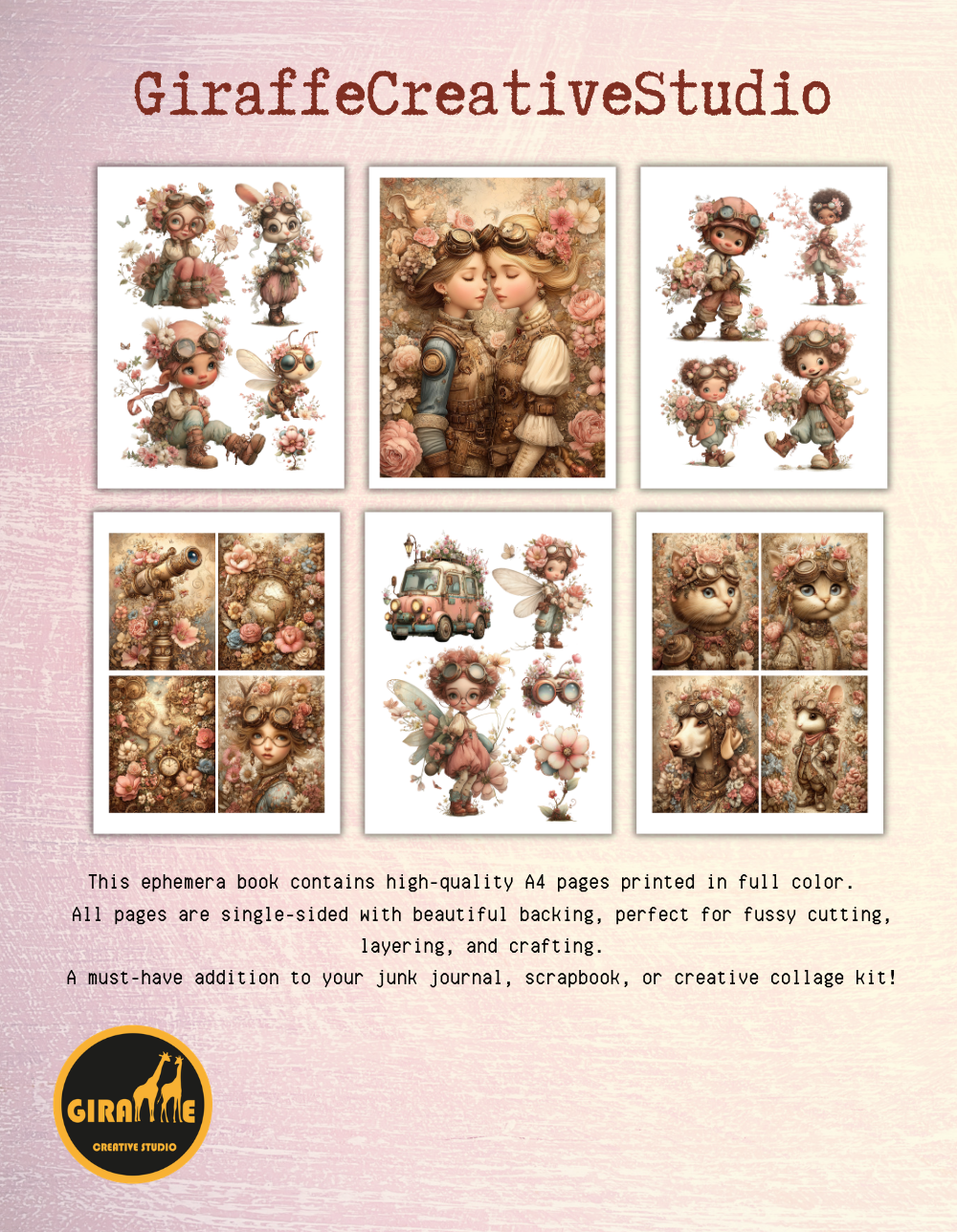 Spring Steampunk Cut & Collage Book