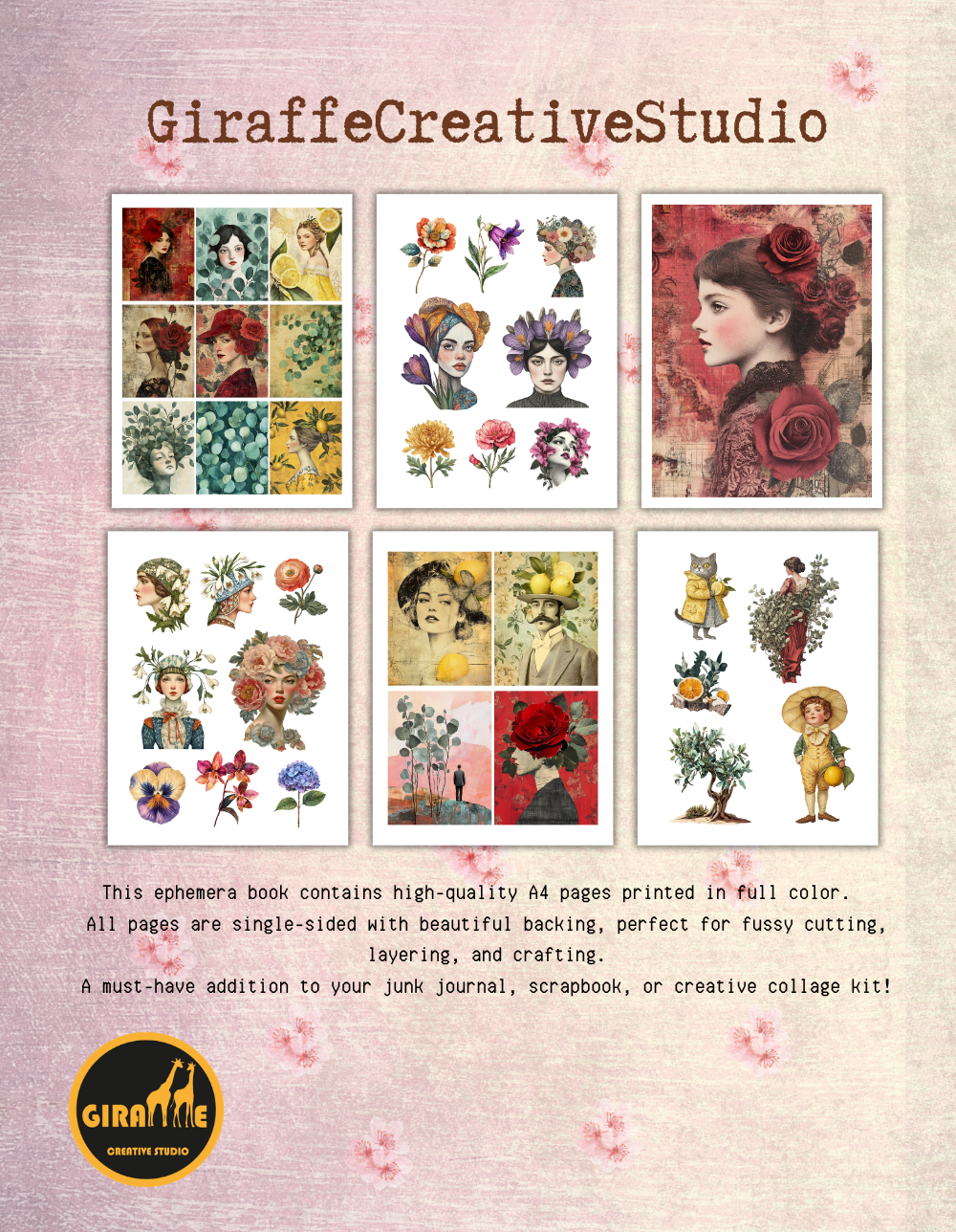 Whimsy Floral Cut & Collage Book
