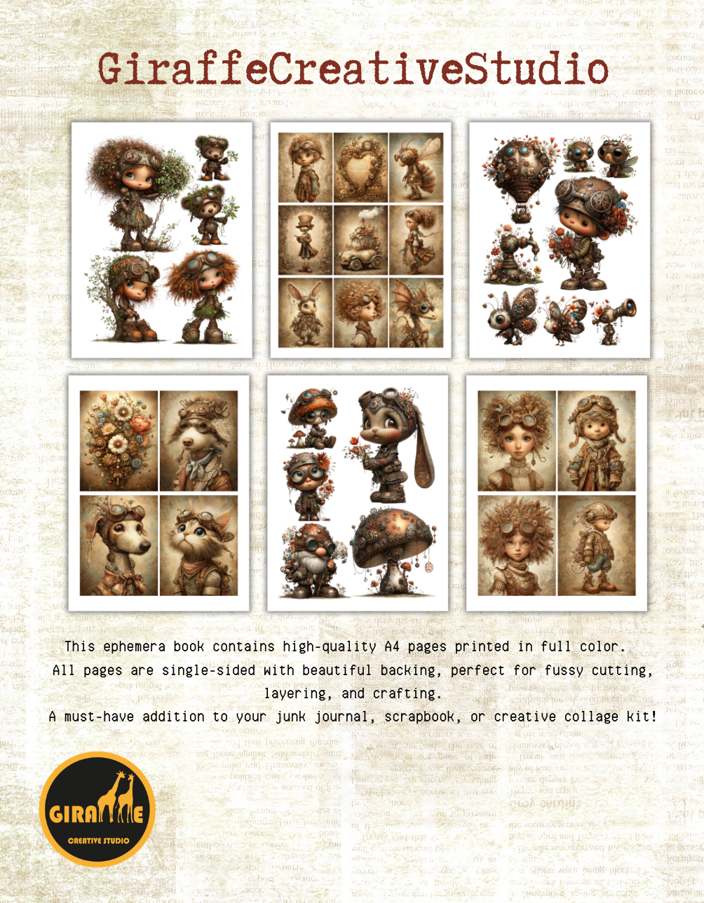 Whimsy Steampunk Cut & Collage Book