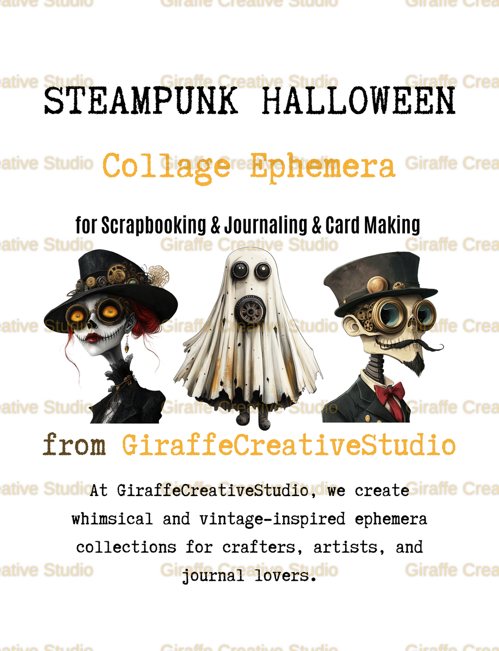 Steampunk Halloween Cut & Collage Book
