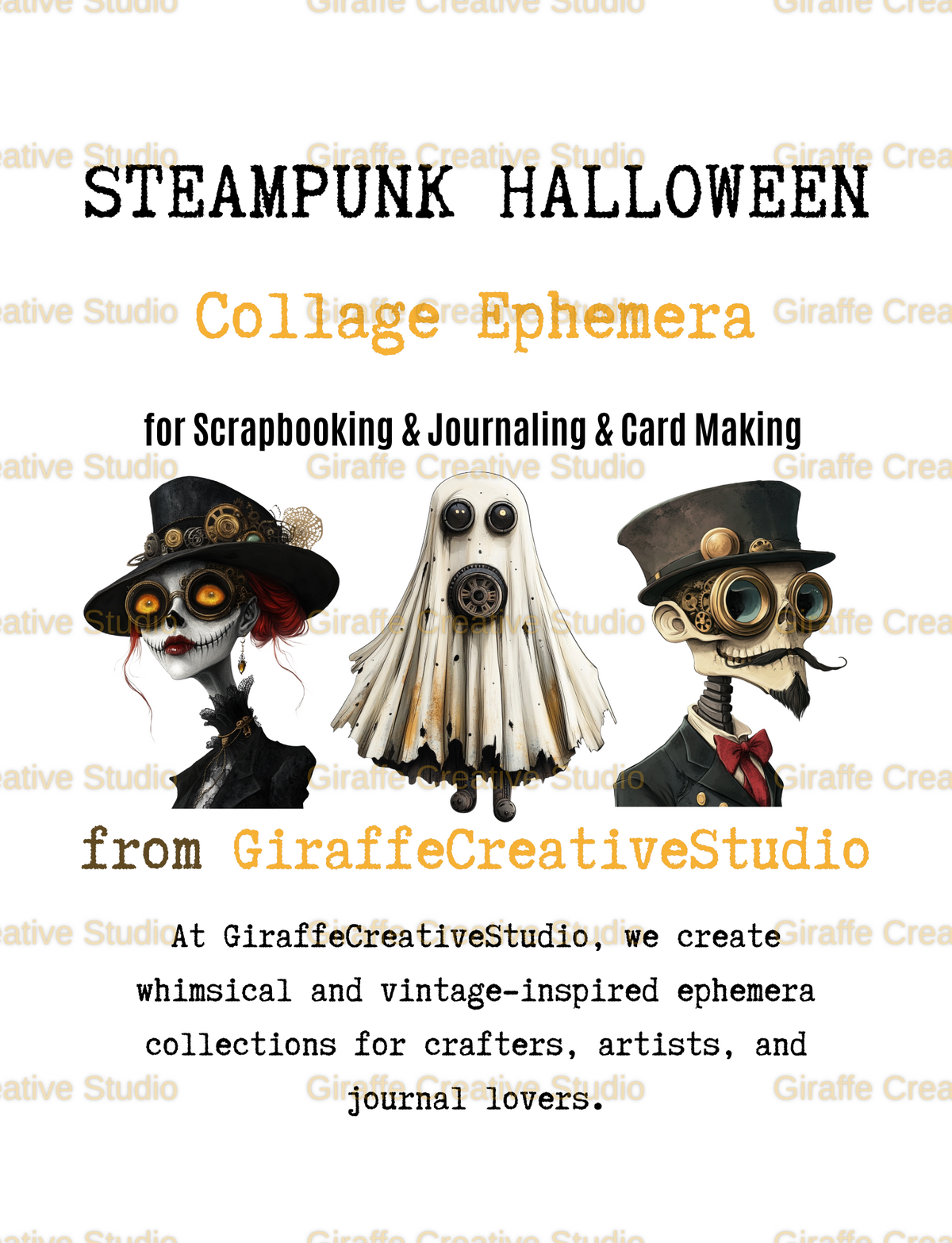 Steampunk Halloween Cut & Collage Book