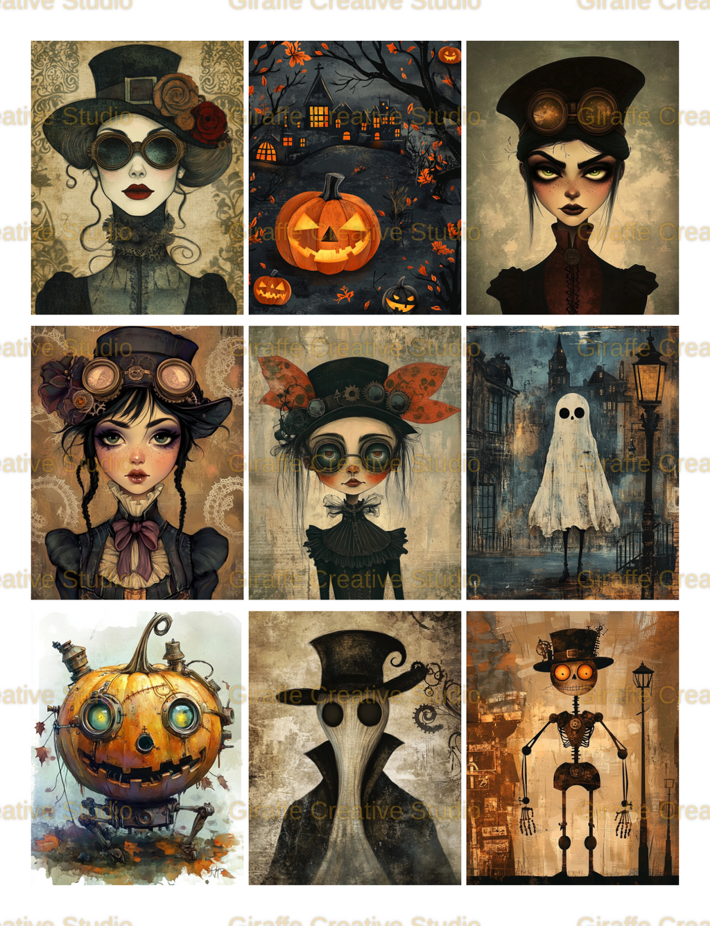 Steampunk Halloween Cut & Collage Book