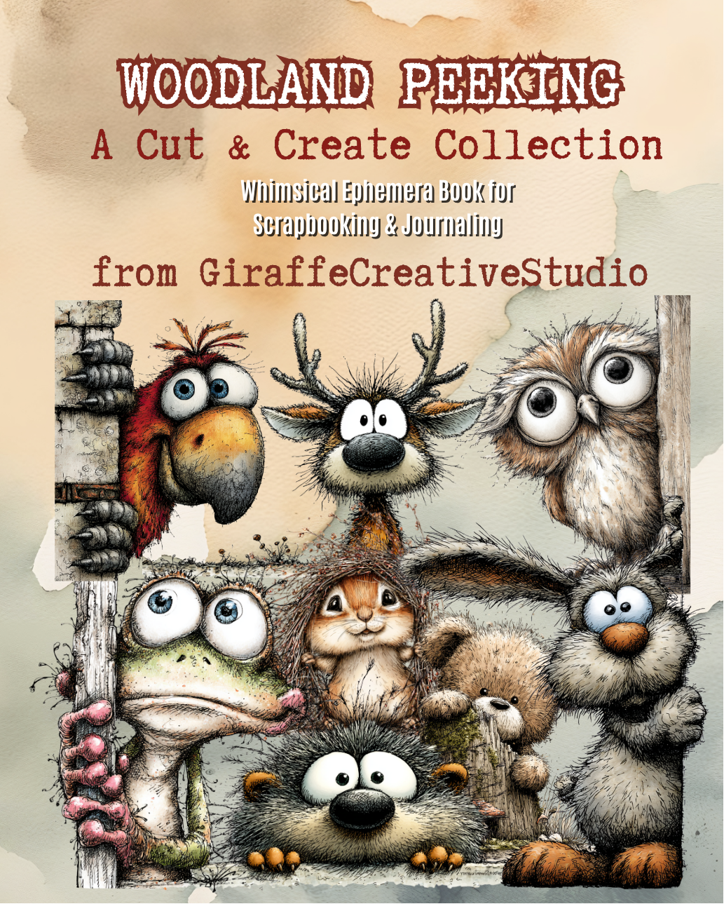 Woodland Peeking Cut & Collage Book